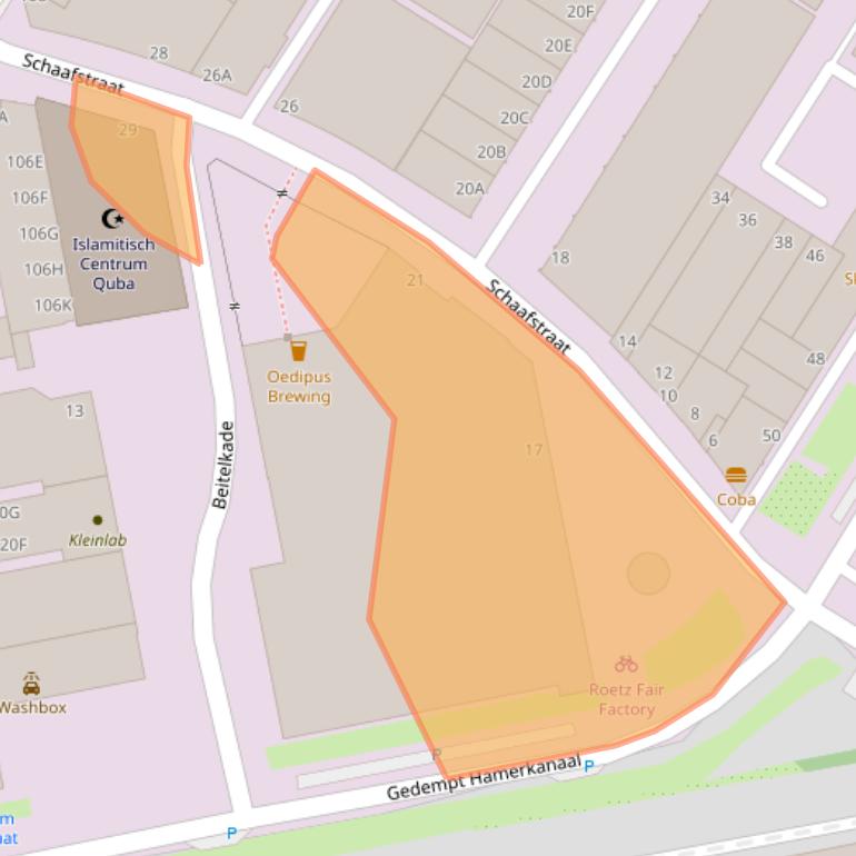 Kaart van postcodegebied 1021KD.