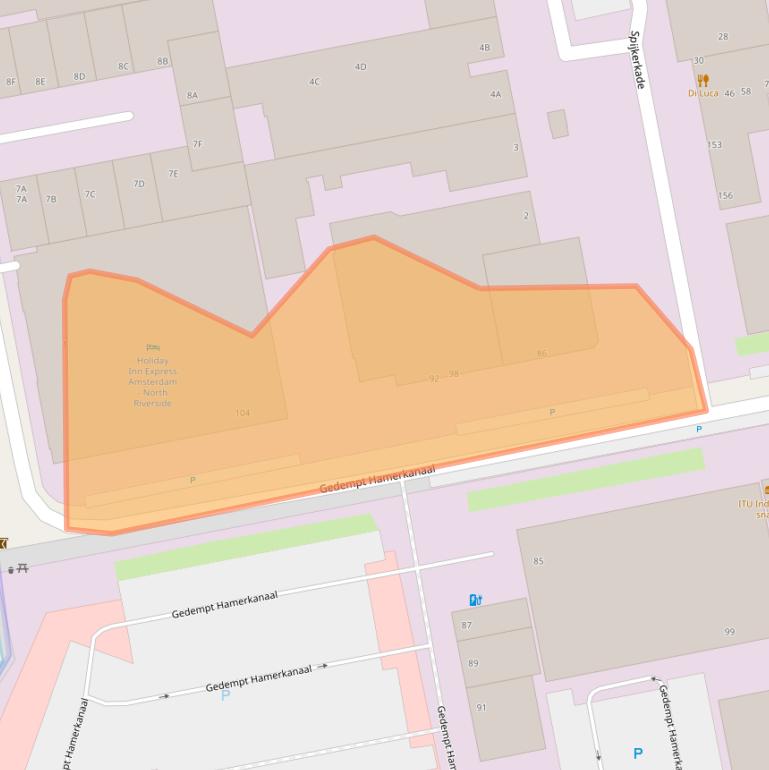 Kaart van postcodegebied 1021KR.