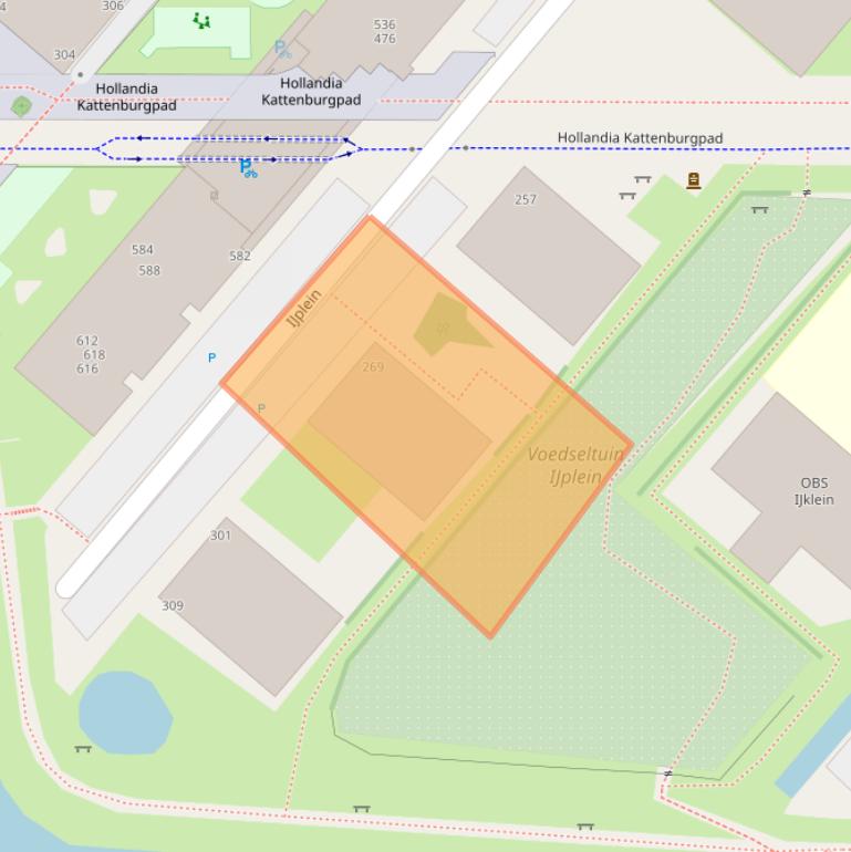 Kaart van postcodegebied 1021LJ.