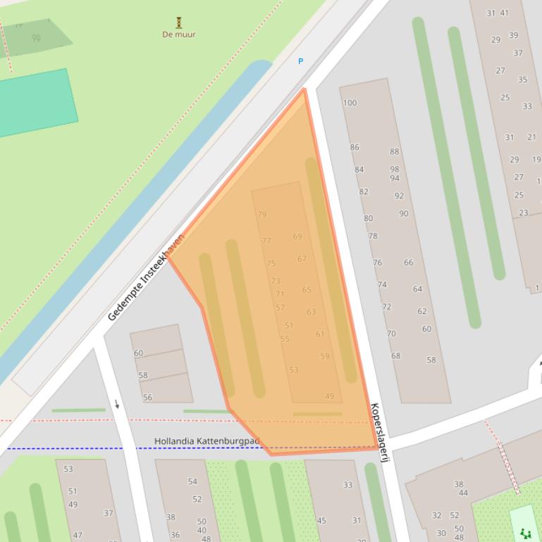 Kaart van postcodegebied 1021NJ.