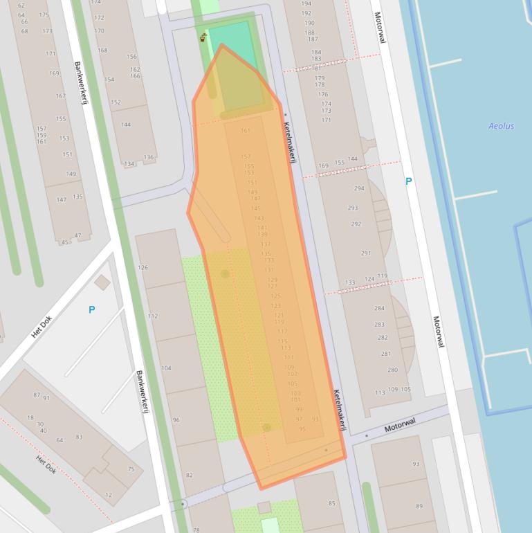 Kaart van postcodegebied 1021PA.