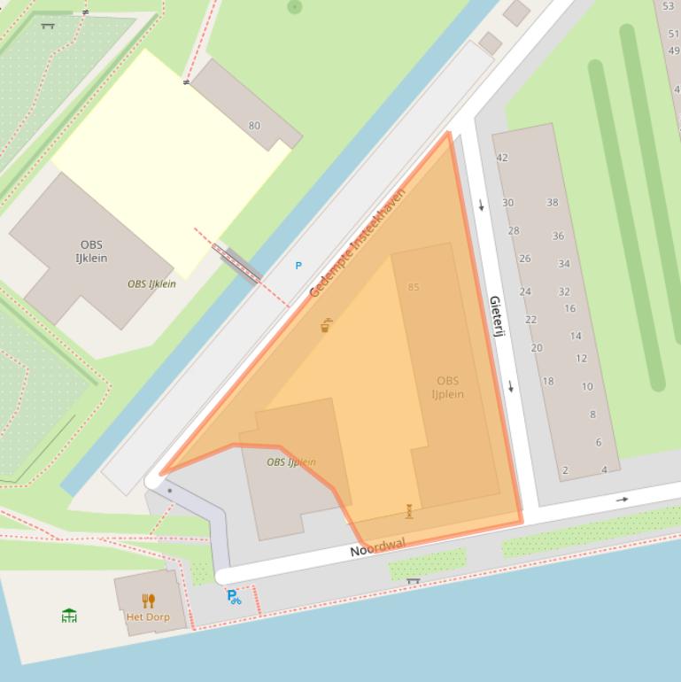 Kaart van postcodegebied 1021RA.