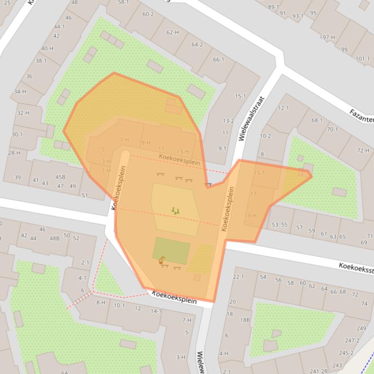 Kaart van postcodegebied 1021VA.