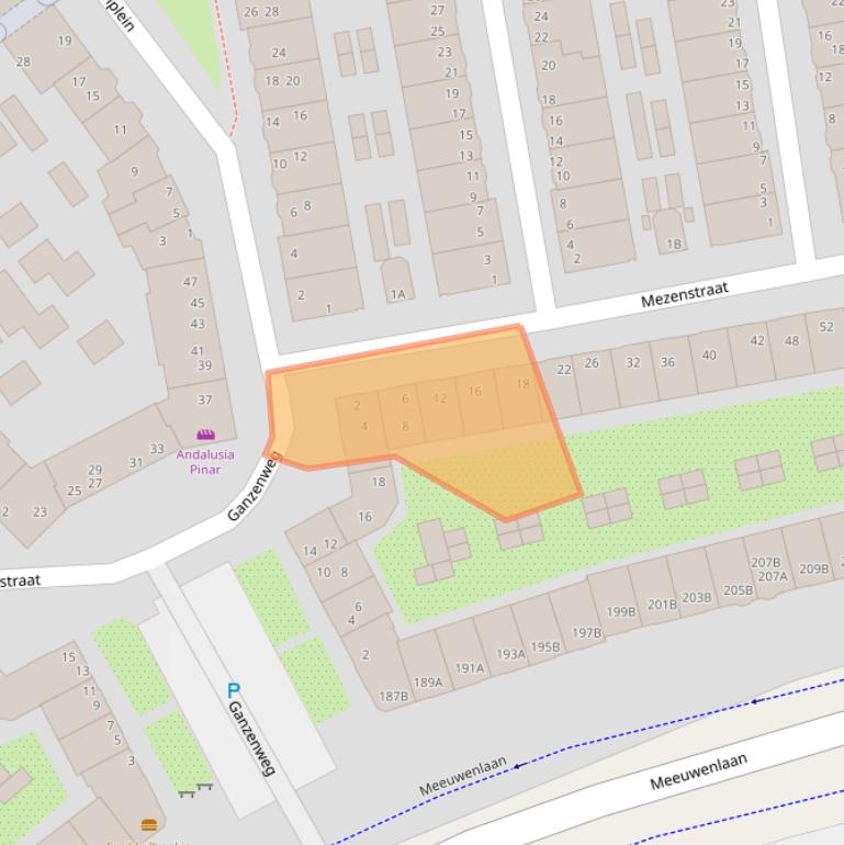 Kaart van postcodegebied 1021VK.