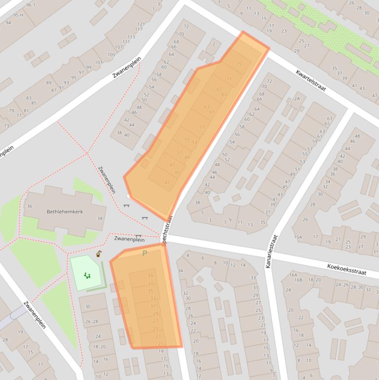 Kaart van postcodegebied 1021VT.