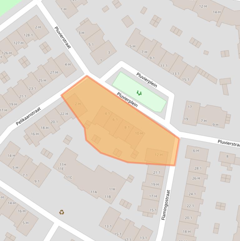 Kaart van postcodegebied 1022AT.