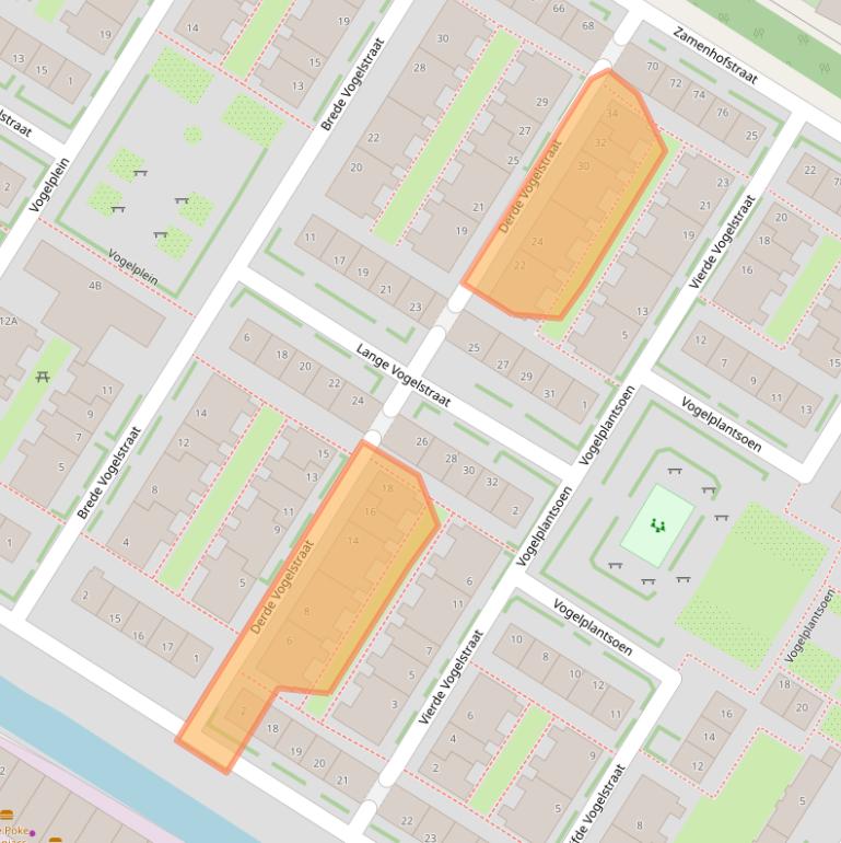 Kaart van postcodegebied 1022XL.