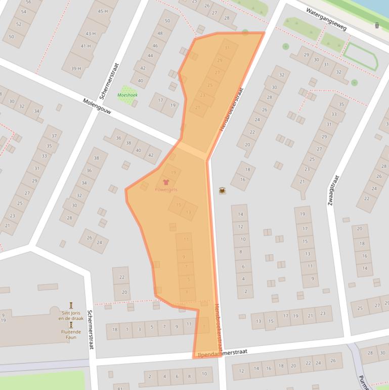 Kaart van postcodegebied 1023AM.