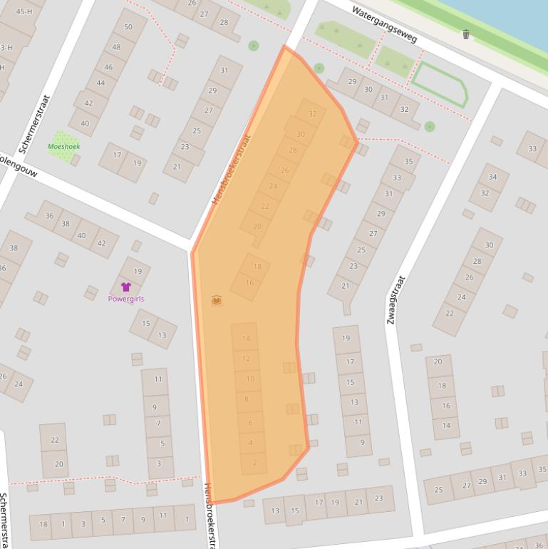 Kaart van postcodegebied 1023AN.