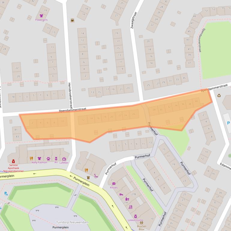 Kaart van postcodegebied 1023AV.