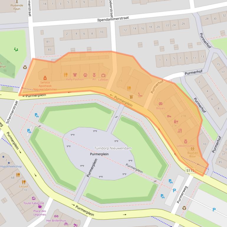 Kaart van postcodegebied 1023BC.
