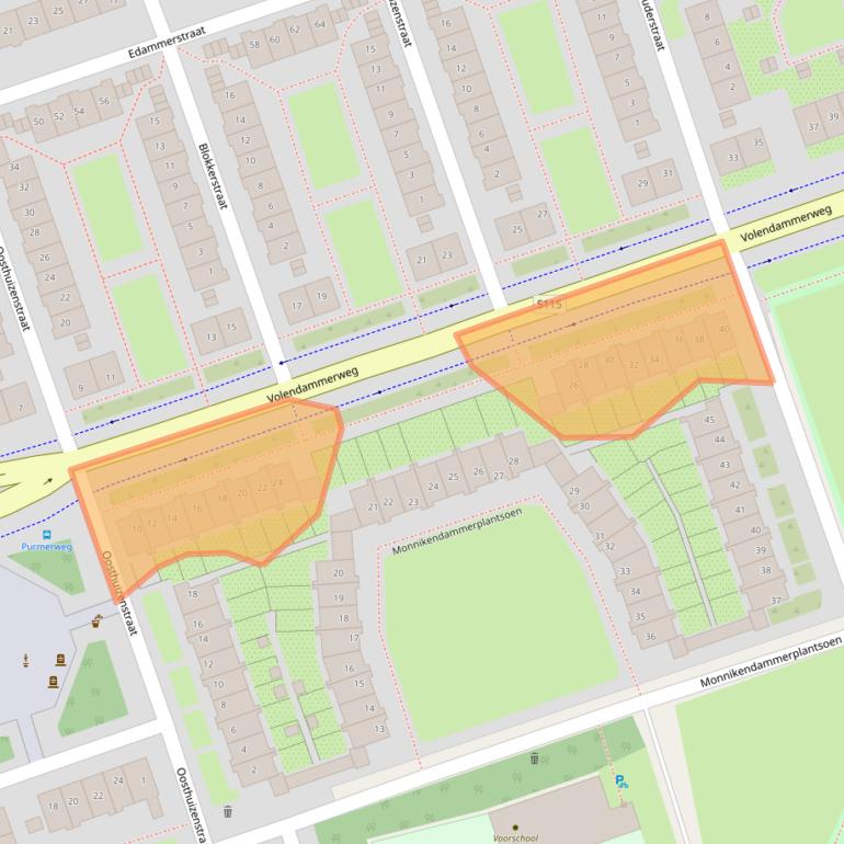 Kaart van postcodegebied 1023BG.