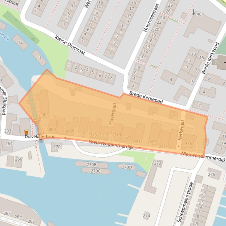 Kaart van postcodegebied 1023BJ.