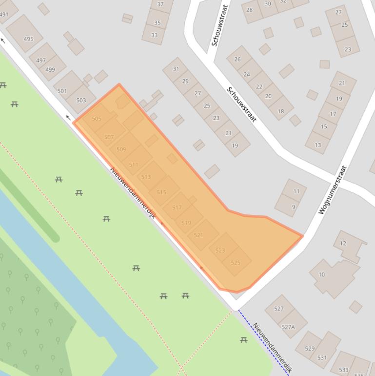 Kaart van postcodegebied 1023BR.