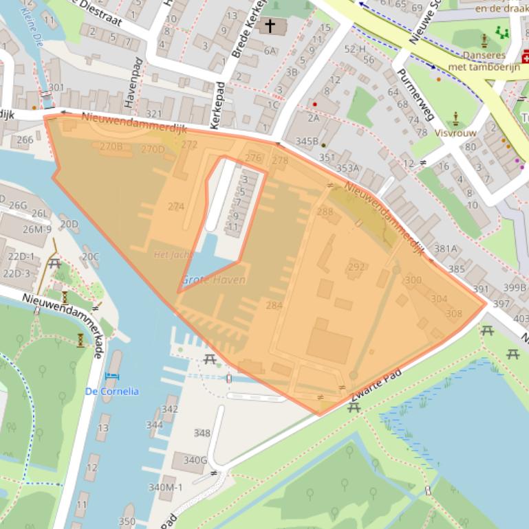 Kaart van postcodegebied 1023BT.