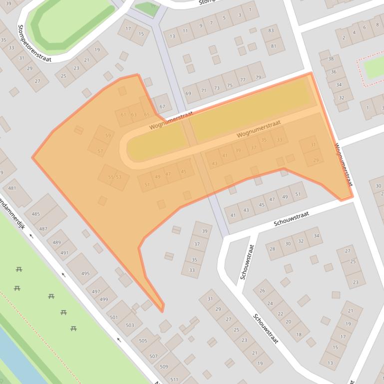 Kaart van postcodegebied 1023CC.