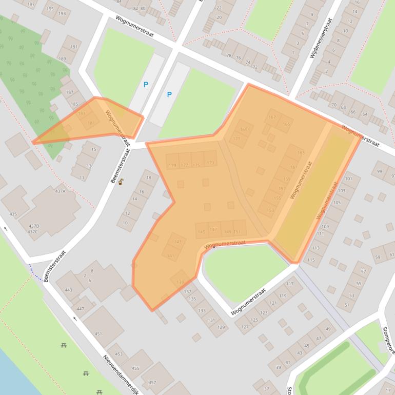 Kaart van postcodegebied 1023CG.