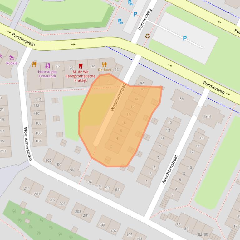 Kaart van postcodegebied 1023CM.