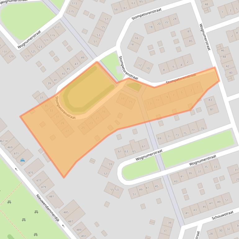 Kaart van postcodegebied 1023CN.