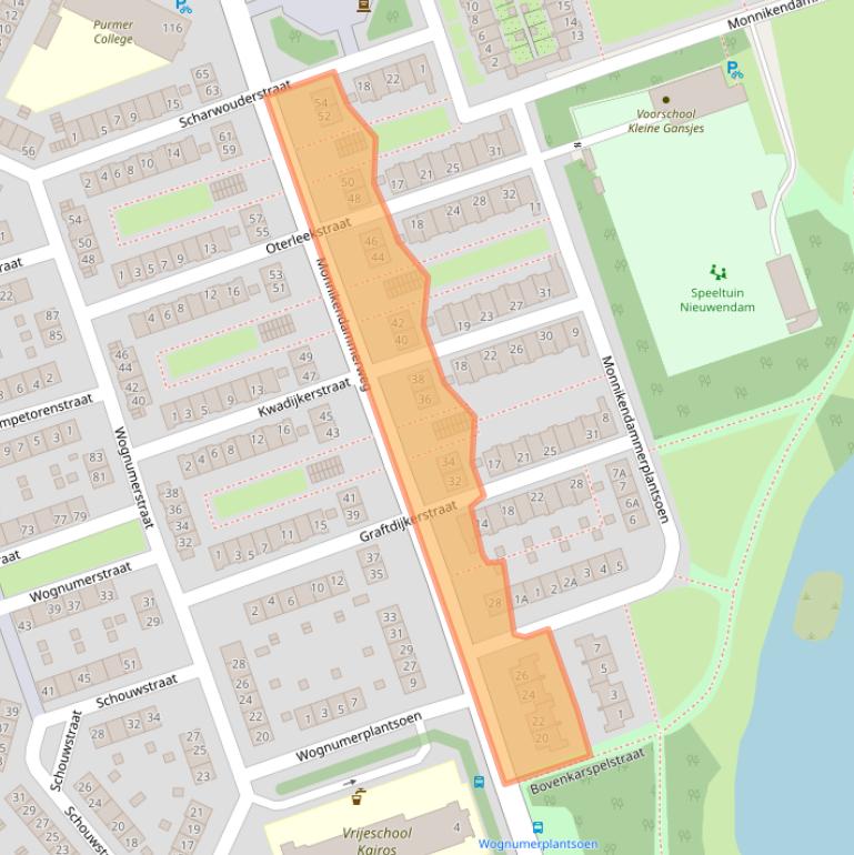 Kaart van postcodegebied 1023EC.