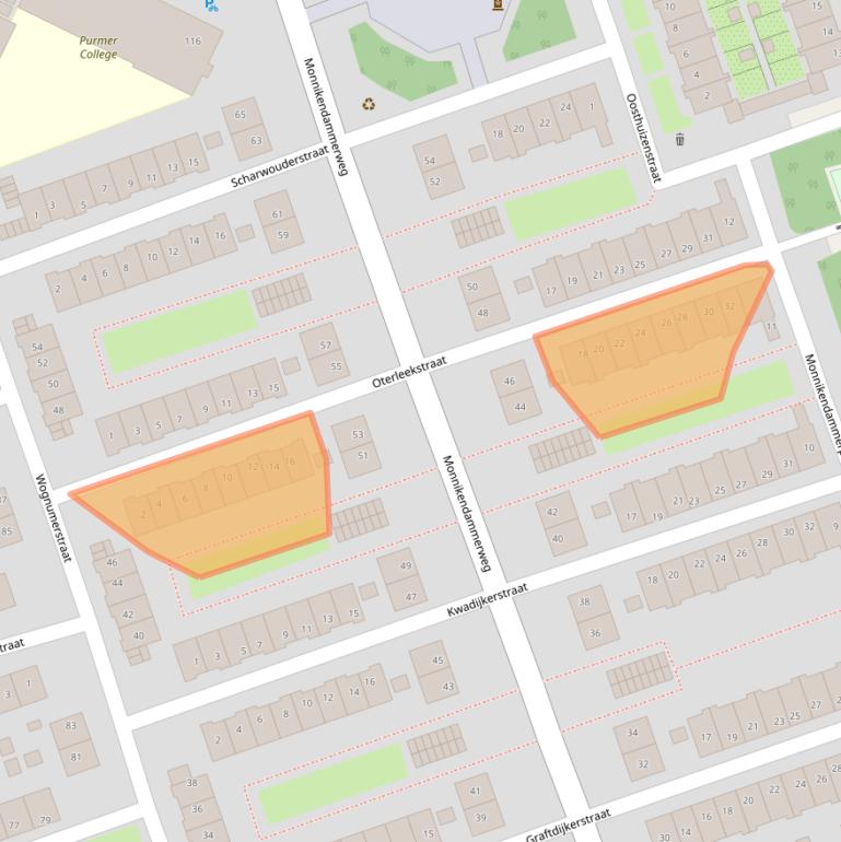 Kaart van postcodegebied 1023EE.