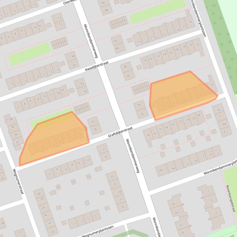 Kaart van postcodegebied 1023EJ.