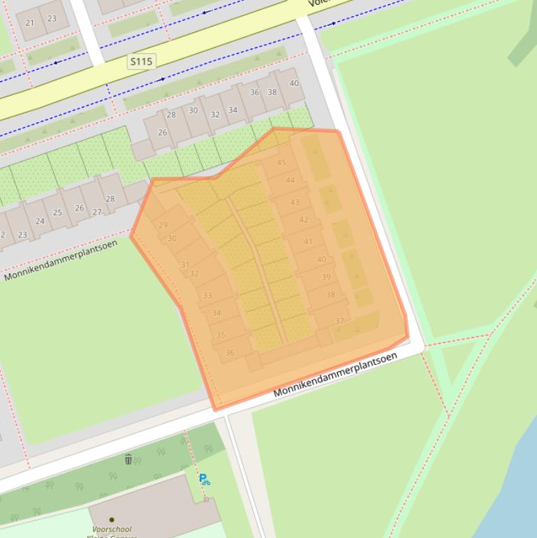 Kaart van postcodegebied 1023EN.