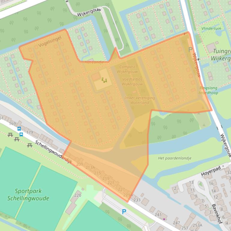 Kaart van postcodegebied 1023NE.