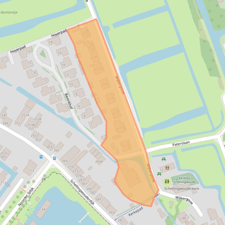 Kaart van postcodegebied 1023NV.