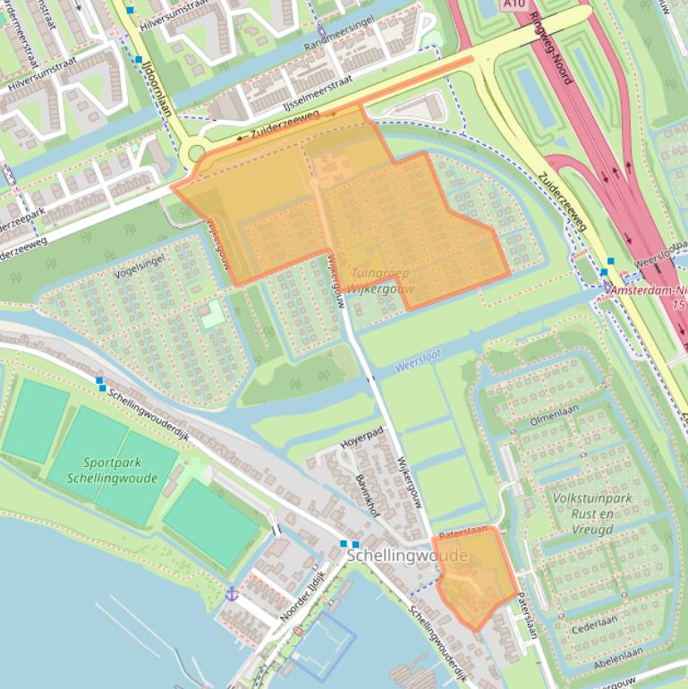 Kaart van postcodegebied 1023NX.