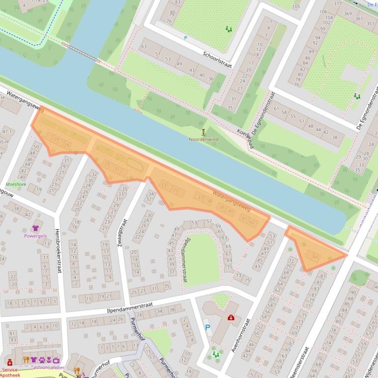 Kaart van postcodegebied 1023VM.