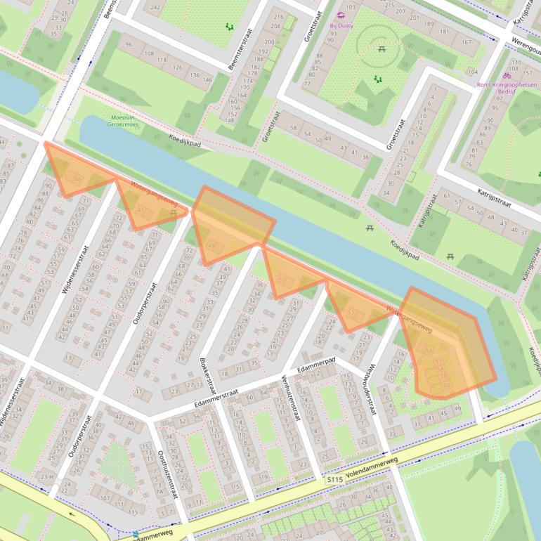 Kaart van postcodegebied 1023VN.