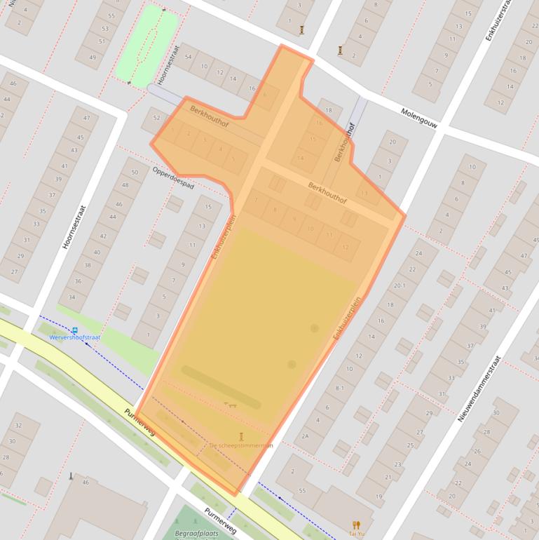 Kaart van postcodegebied 1023VV.