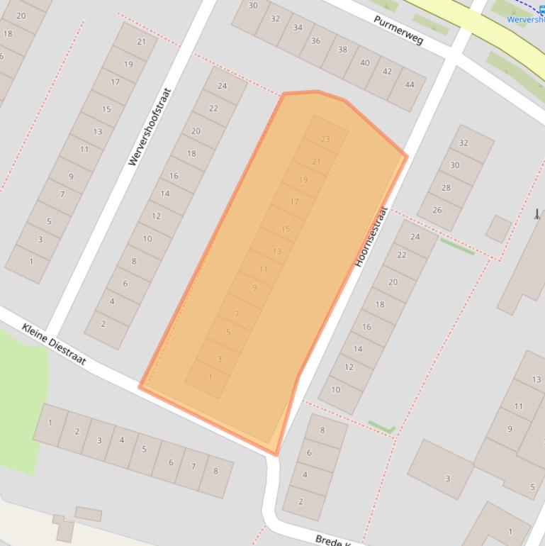 Kaart van postcodegebied 1023VX.