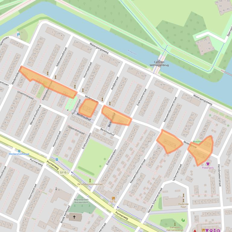 Kaart van postcodegebied 1023XC.