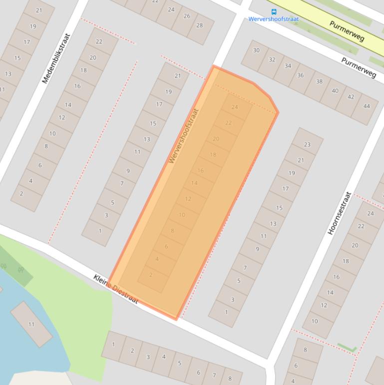 Kaart van postcodegebied 1023XH.