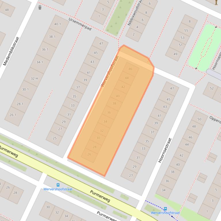 Kaart van postcodegebied 1023XJ.