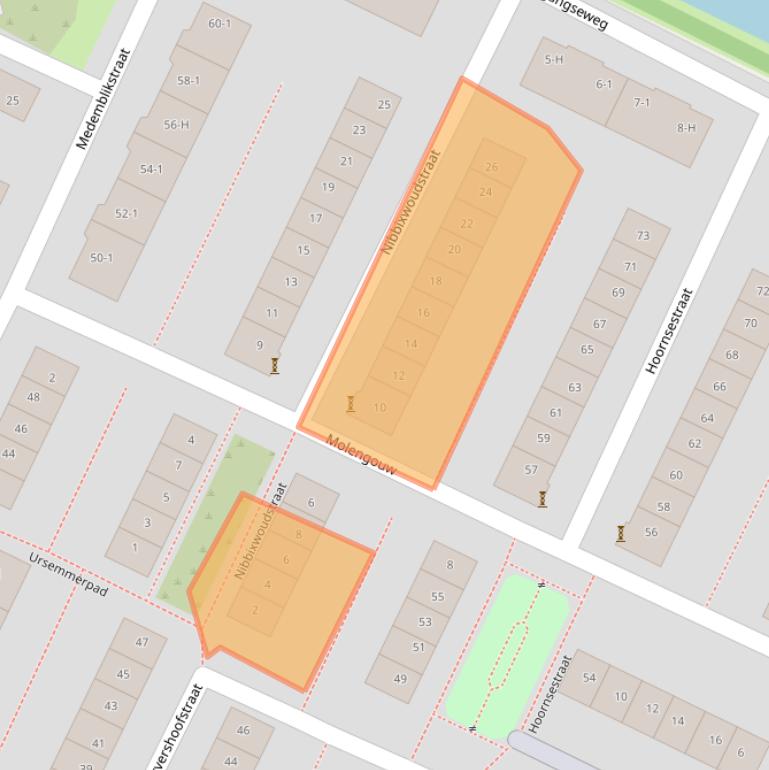 Kaart van postcodegebied 1023XL.