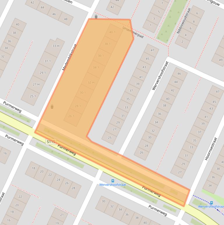 Kaart van postcodegebied 1023XR.