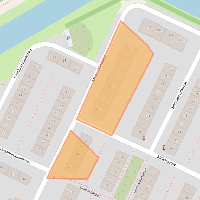 Kaart van postcodegebied 1023XS.