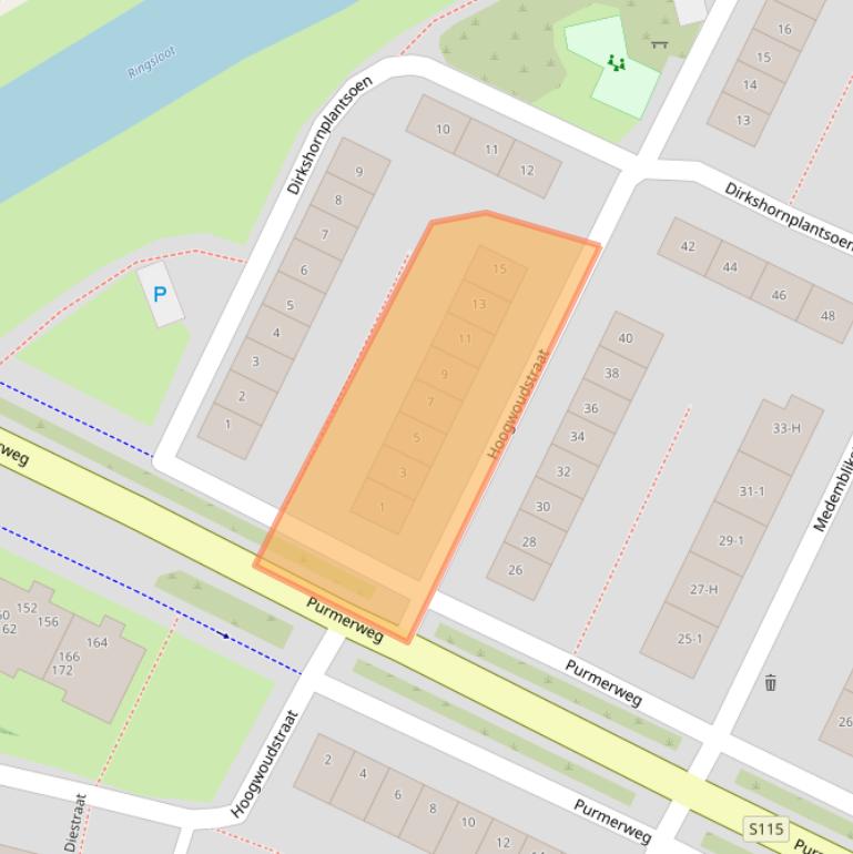 Kaart van postcodegebied 1023XT.