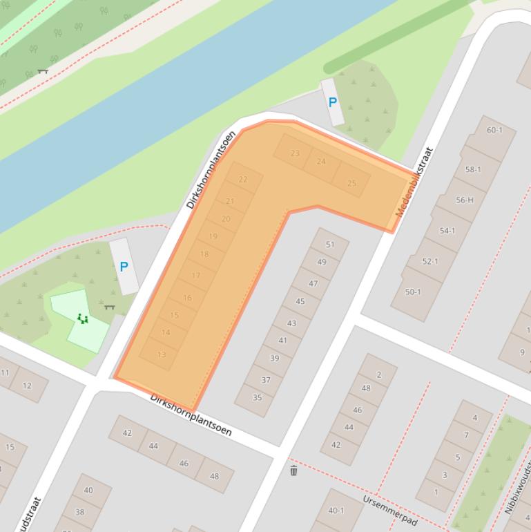 Kaart van postcodegebied 1023XZ.