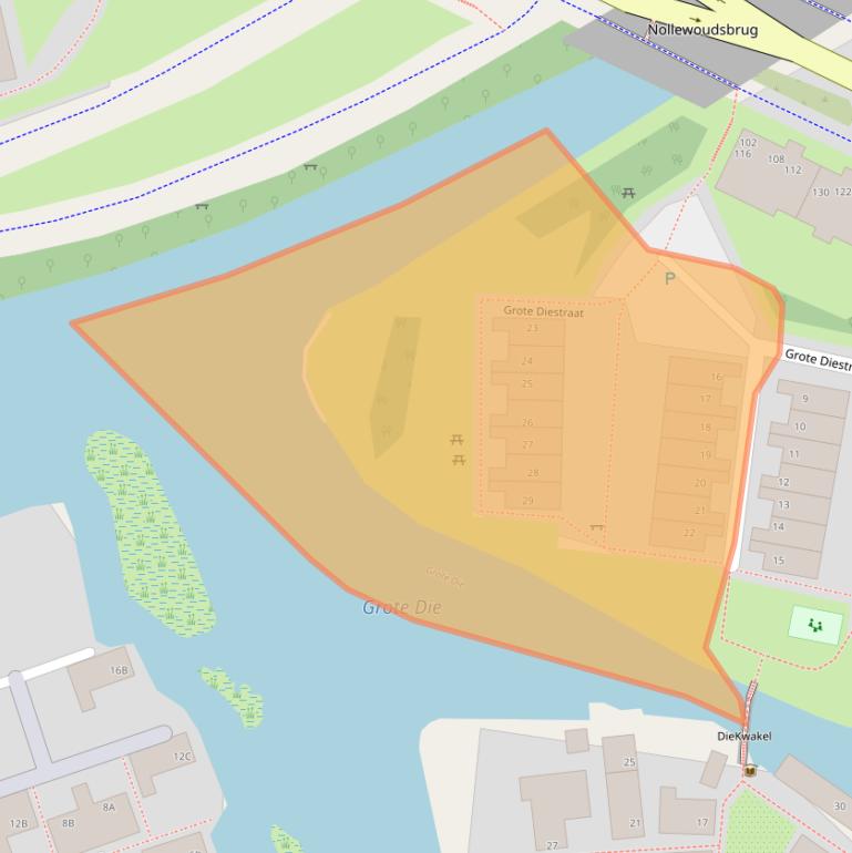 Kaart van postcodegebied 1023ZE.