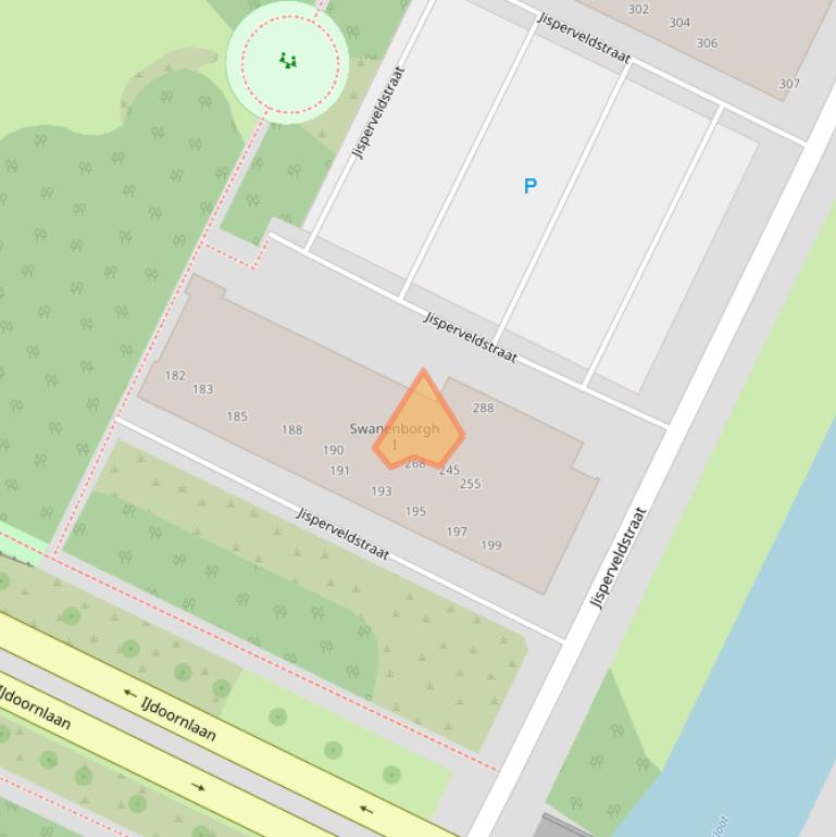 Kaart van postcodegebied 1024AL.