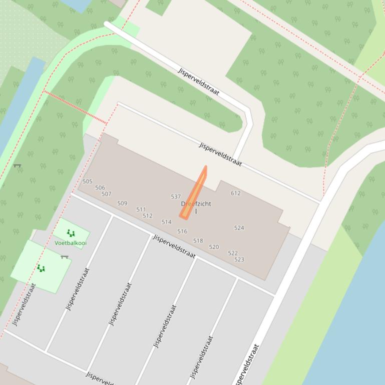 Kaart van postcodegebied 1024BC.