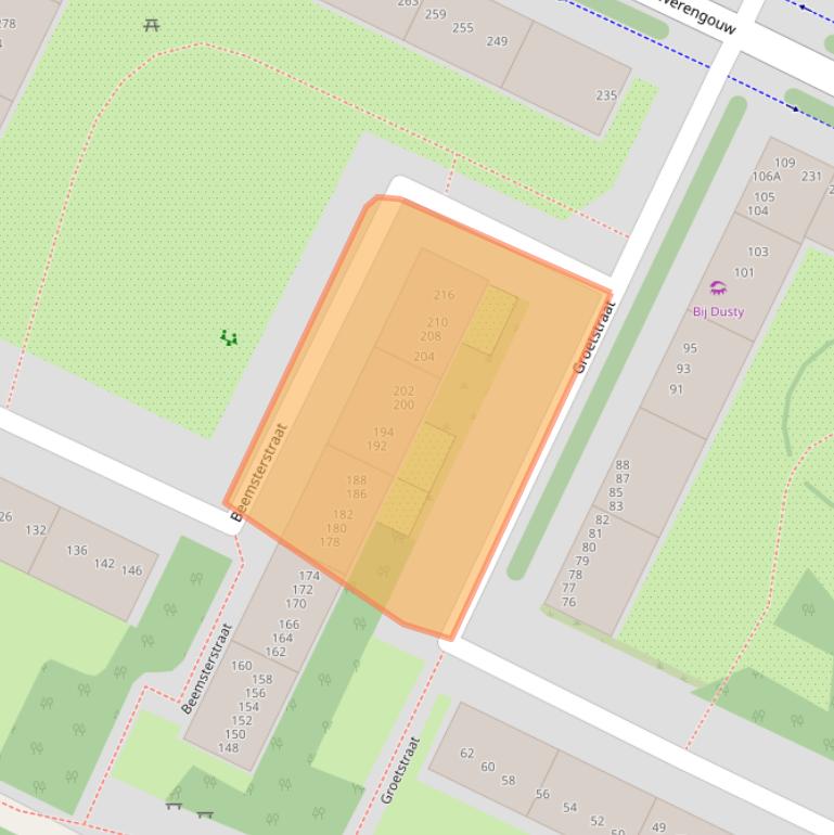 Kaart van postcodegebied 1024BJ.