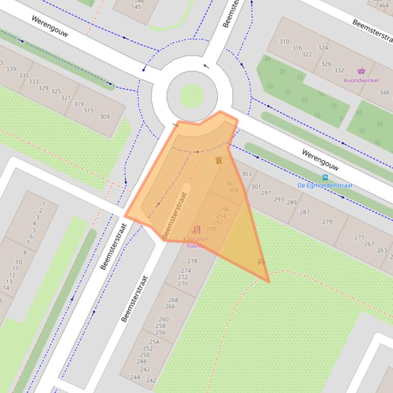 Kaart van postcodegebied 1024BL.