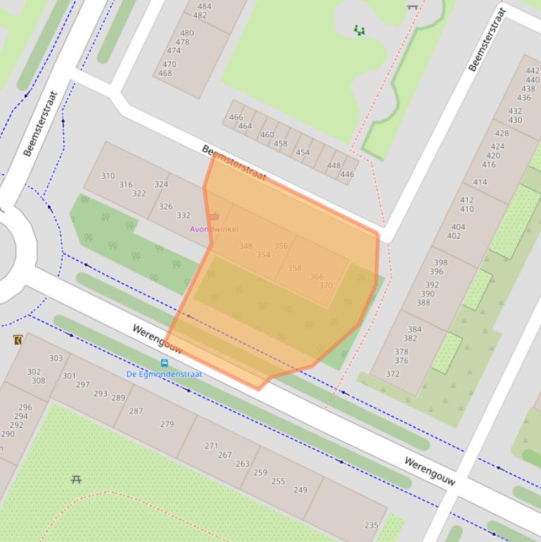 Kaart van postcodegebied 1024BN.