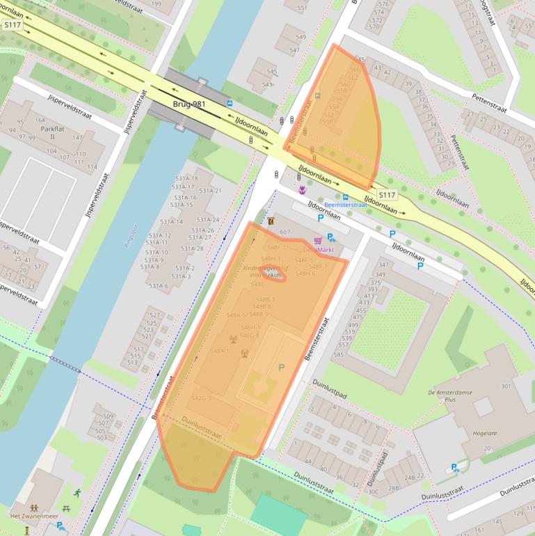 Kaart van postcodegebied 1024BV.