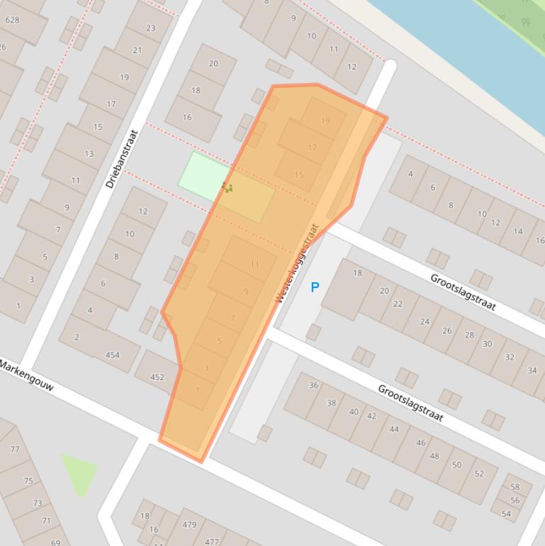 Kaart van postcodegebied 1024CJ.